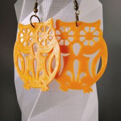 IMG_20200527_113101.jpg STL-Datei Earring / pendant / key ring Owl kostenlos・3D-Drucker-Modell zum herunterladen