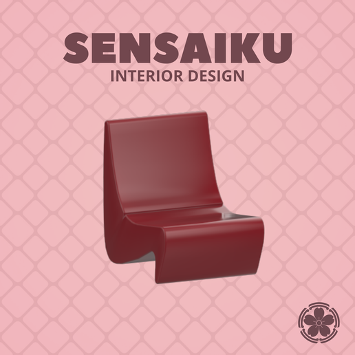 Miniature Replica 1:12 Verner Panton 04. Amoeba Chair for Miniature Dollhouse - Vitra - 3D Print Instant Download - Miniature Furniture Designer Series