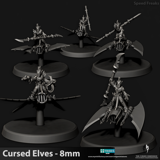 🔨 Speed Freaks - Cursed Elves - 8mm・ 3D File for 3D