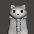 auri.png OBJ file Kawaii kitty for mobile phone.・3D printable model to download