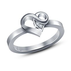 RF152207 (3).jpg STL file Jewelry 3D CAD Model For Heart Design Engagement Ring・Template to download and 3D print