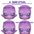 heads.png [KABBIT ADDON] Nova Head for Kabbit Ball Jointed Doll - (For FDM and SLA Printing)