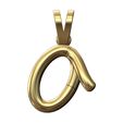O-lower-case-wire-3d-letter-pendant-charm-00.jpg O Buchstabe Initiale 3d Kleinbuchstaben Draht Anhänger Charme Bügel 3D-Druck Modell