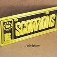 scorpions-concierto-entradas-grupo-musica-rock-2.jpg Scorpions, Mini License Plate, logo, poster, sign, signboard, sign, group, music