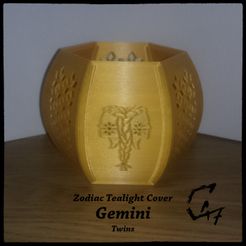Zodiac_GEMINI_mix_original_1.jpg Descargar archivo STL Funda portacandelitas del zodiaco Géminis (gemelos) • Modelo para imprimir en 3D, c47