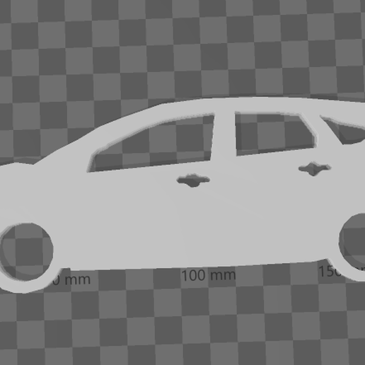 Ford Focus MK3 silhouette 3D model