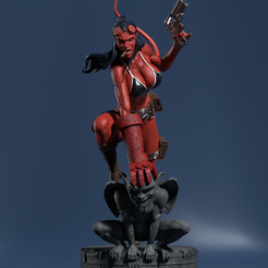 Render2.png Hellgirl Model2 3d Druck