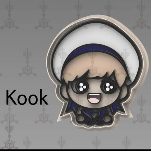 BTS KOOK COOKIE CUTTER + MARKER - 3D model önizlemesi
