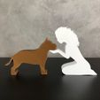 WhatsApp-Image-2023-01-16-at-20.39.43.jpeg Girl and her American Bully(wavy hair) for 3D printer or laser cut