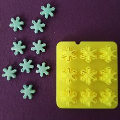 IMG_20220128_213731.jpg Datei STL Sprikles - Weihnachten Miniatur Ausstecher - Schneeflocke.・Design für 3D-Drucker zum herunterladen