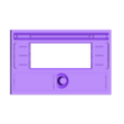 panel principal 2din.stl Anti-theft 2DIN car radio frame. Old radio appearance.