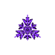 Sapin_V3-a.stl 2 colors Christmas trees with snowflake profile
