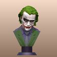 Joker_Color.jpg Joker Collectible Bust - Heath Ledger 3D print model