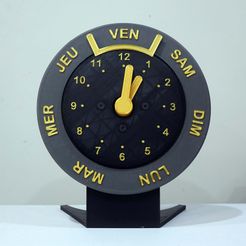 Reloj de día de la semana, versión de mecanismo interno de Ginebra