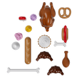 Food-all-5.png MINIFIGURE FOOD PACK 17 pieces