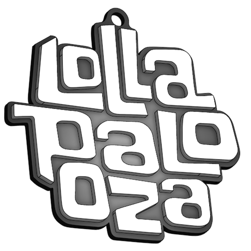 Lollapalooza Keychain 3D model