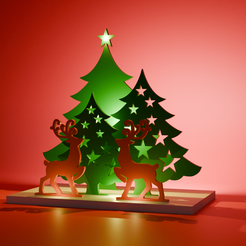1.png Christmas Diorama with interchangeable reindeer