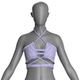 Girls-Printed-Bralette_0.png Girls Printed Bralette | Marvelous / Clo3d / obj / fbx