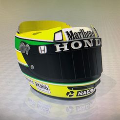 casco senna 1.jpg Free STL file mate casco de ayrton senna・Model to download and 3D print