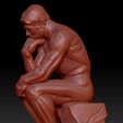 2.jpg O Pensador Escultura Estátua Modelo 3D