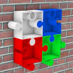 est-puzle-1.jpg OBJ file Puzzle shelf・Model to download and 3D print