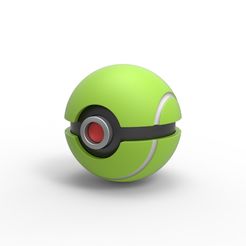 1.jpg Archivo 3D Pokeball Estilo pelota de tenis・Diseño de impresión en 3D para descargar, CosplayItemsRock