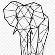 elefante.png Animals Geometric 2d - 34 Models Wall