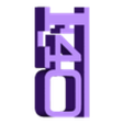 F40-Logo.stl Carro Ferrari F40 em estilo de banda desenhada