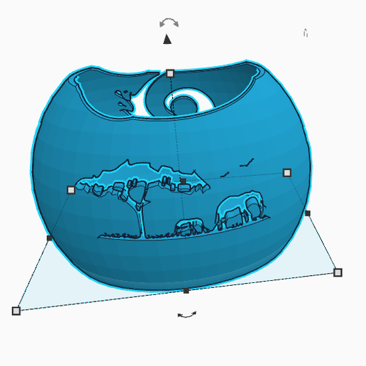 wool wool ball holder bowl-africa - 3D model önizlemesi