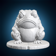 sapo-resmungo-no-nenfar-stl-3d-print-turntable-01-0deg.png Grumpy Frog on Lily Pad 3D Print Model