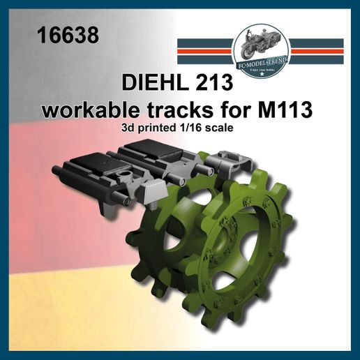 16638 M113 Diehl 213 tracks 1/16 scale.