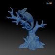 3DPrint3.jpg Chameleo Calyptratus- Yemen Chameleon-STL with Full-Size Texture- High-Polygon 3D Model