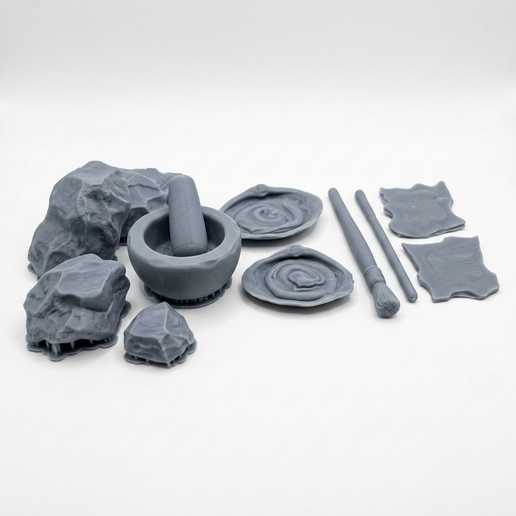 Prehistoric Cave Painting Tools Set - Life Size 1:1 Scale