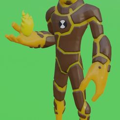 ht1.jpg OBJ file Heatblast Ben 10・3D printing design to download