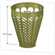 Vase07-22.jpg basket vase wallet for paper or flower v07 for 3d-print or cnc