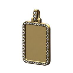 Recta-memory-picture -pendant-frame-00.JPG STL file Rectanguler Diamond Memory Picture Pendant 3D print model・3D print design to download
