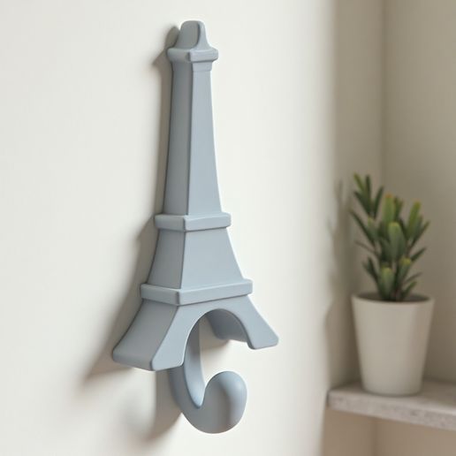AI Generated Eiffel Tower Wall Mounted Decorative Hook