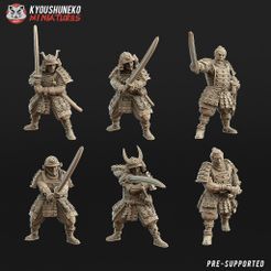 Samurai-Swordsman.jpg Download STL file japanese samurai swordsmen • 3D printer model, kyoushuneko_miniatures