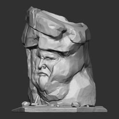 1.jpg 3D file Head from stone pot・3D printable model to download