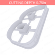 Letter_B~5.5in-cookiecutter-only2.png Letter B Cookie Cutter 5.5in / 14cm