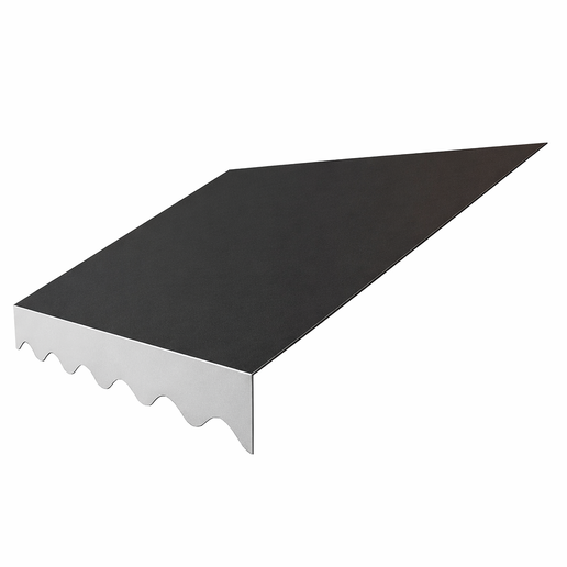 Triangular Fabric Awning with Scalloped Valance