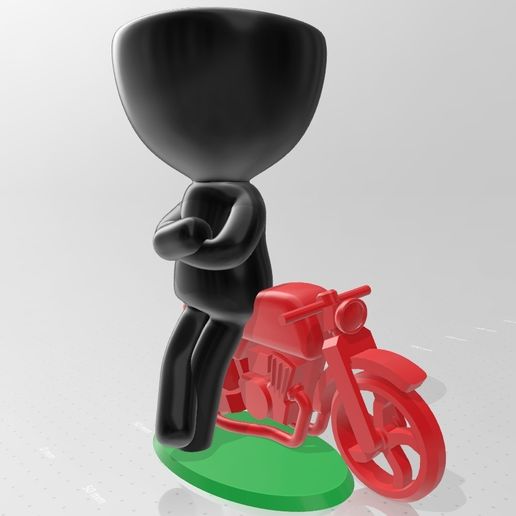 Robert biker 2.jpg Télécharger fichier STL Robert plant - Motard motocycliste • Objet pour impression 3D, henryestuardogm