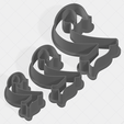 2 SCK 5-7-9cm.png Number 2 Collection Cookie Cutter