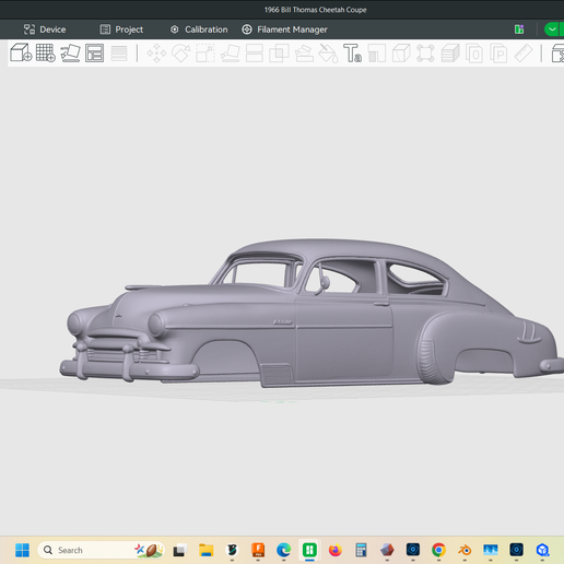 1950 Chevrolet Fleetline Deluxe car model, 1/24 scale true, resin, or fdm, stl file