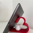 TabletHolder.jpeg HEART PHONE OR TABLET STAND (fully personalized, Valentine gift :)