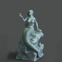 osn.png STL-Datei Meerjungfrau auf dem Stein・Design für 3D-Drucker zum herunterladen, irina85volch