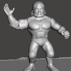haku.png Fichier OBJ wwf wwe aew ecw wcw retro・Design pour imprimante 3D à télécharger