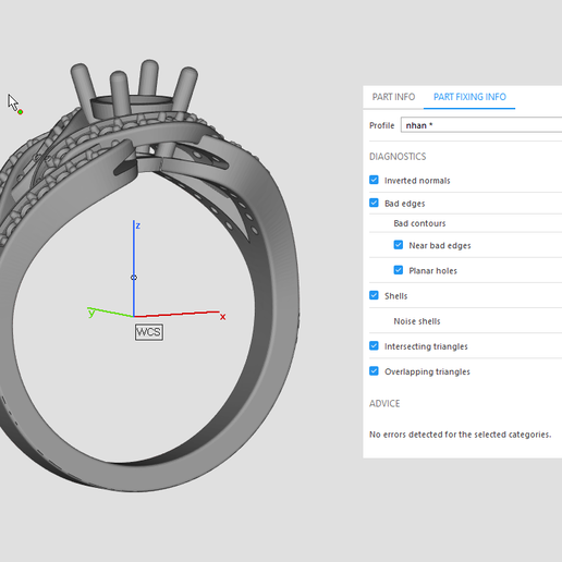 check.png Impressão 3D de anéis de noivado