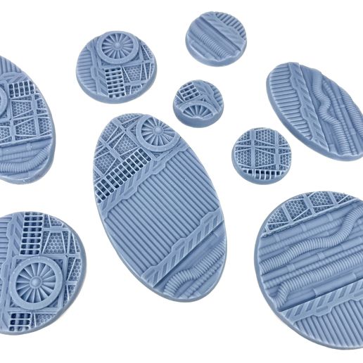 33-Piece Round Base Set with Magnet Slots : Industrial Walkway