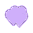 three overlapping hearts-cookiecad.stl Drei überlappende Herzen Ausstechformen